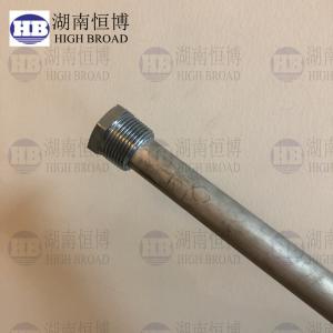 China Solar Water Heater Tank Anti Corrosion Magnesium Anode Rod With Hex Plug NPT 3/4  on sale