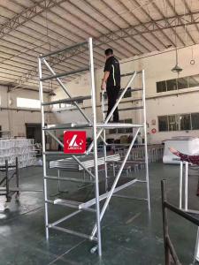 China 6082 Aluminium Scaffolding Frames Portable Adjustable Work Bench on sale