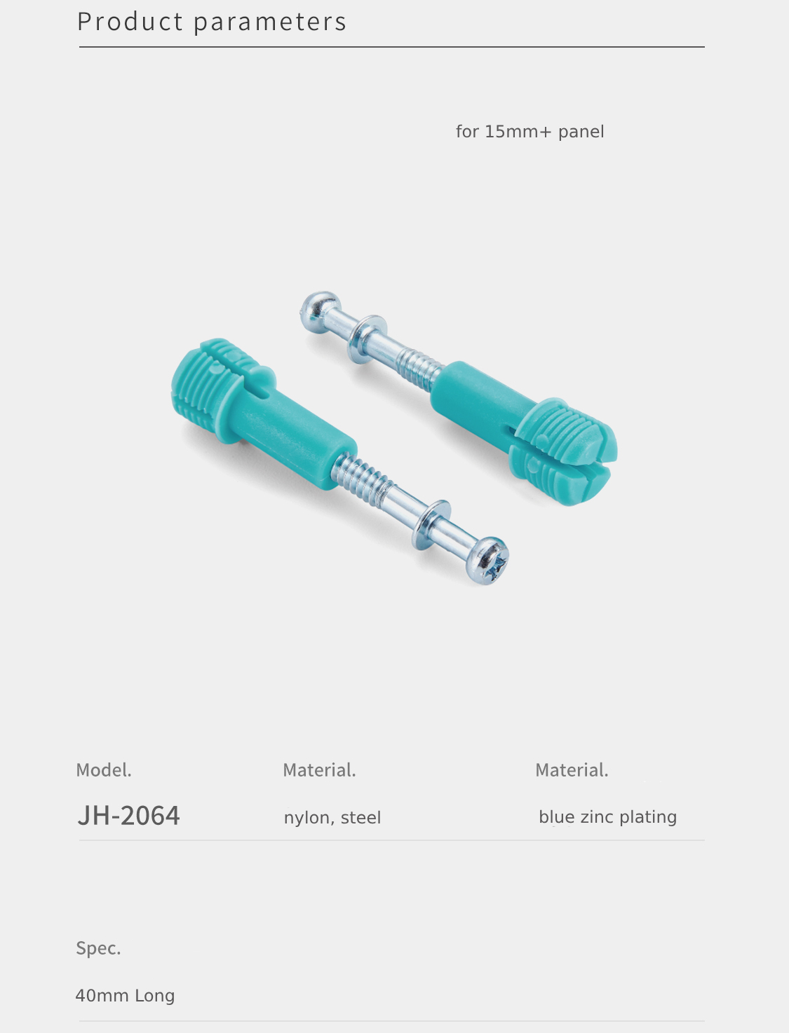 Minifix Spreading Bolts