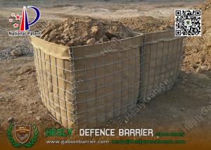 China HESCO Bastion Barrier MIL2 Unit | 610mm high with beige color geotextile cloth on sale