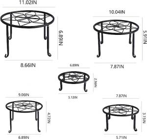 Quality Black Metal Plant Stand for Flower Pot Heavy Duty Potted Holder for Indoor and Outdoor wholesale