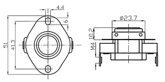 Water Heaters Snap Disk Bimetallic Thermostat Switch 25A High Current Temperature Controller