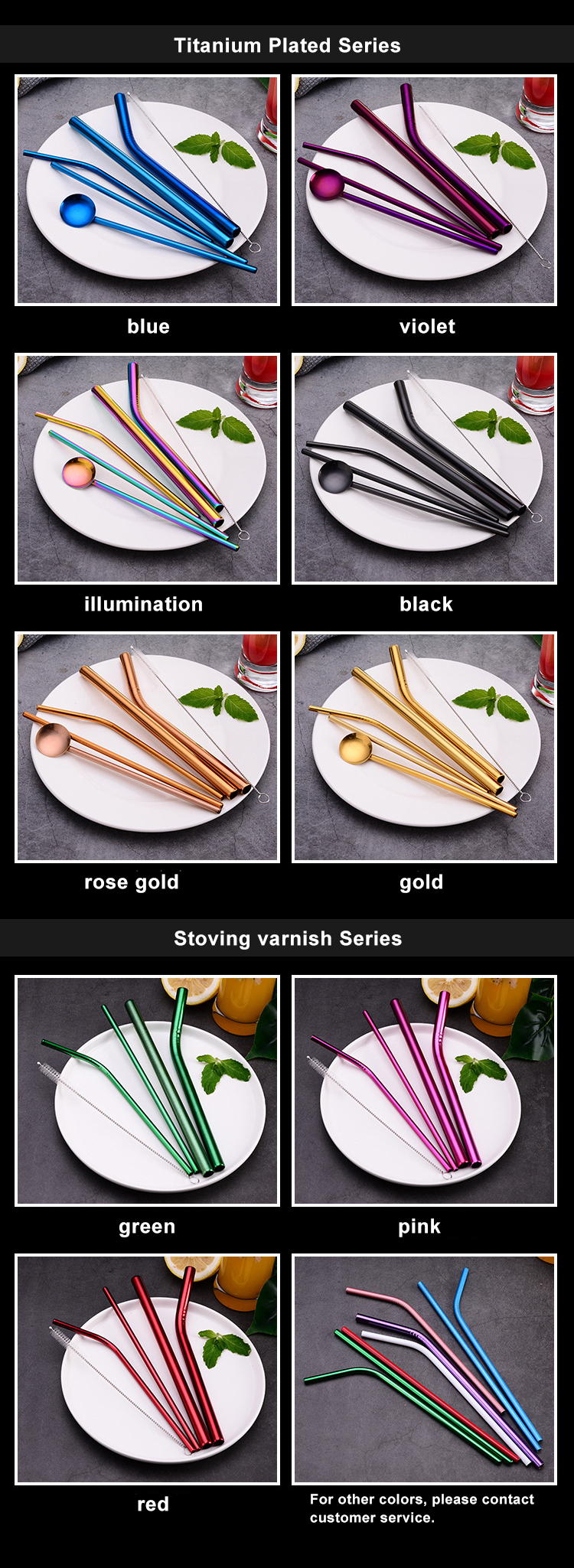 Bar Accessories Reusable Metal Drinking Stainless Steel Straws With Customized Logo