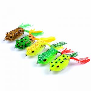 Quality 5 Colors  5.70CM/14g Frog Lure Mullet Snakehead Fish Bait Longer Shot Fishing Lure wholesale