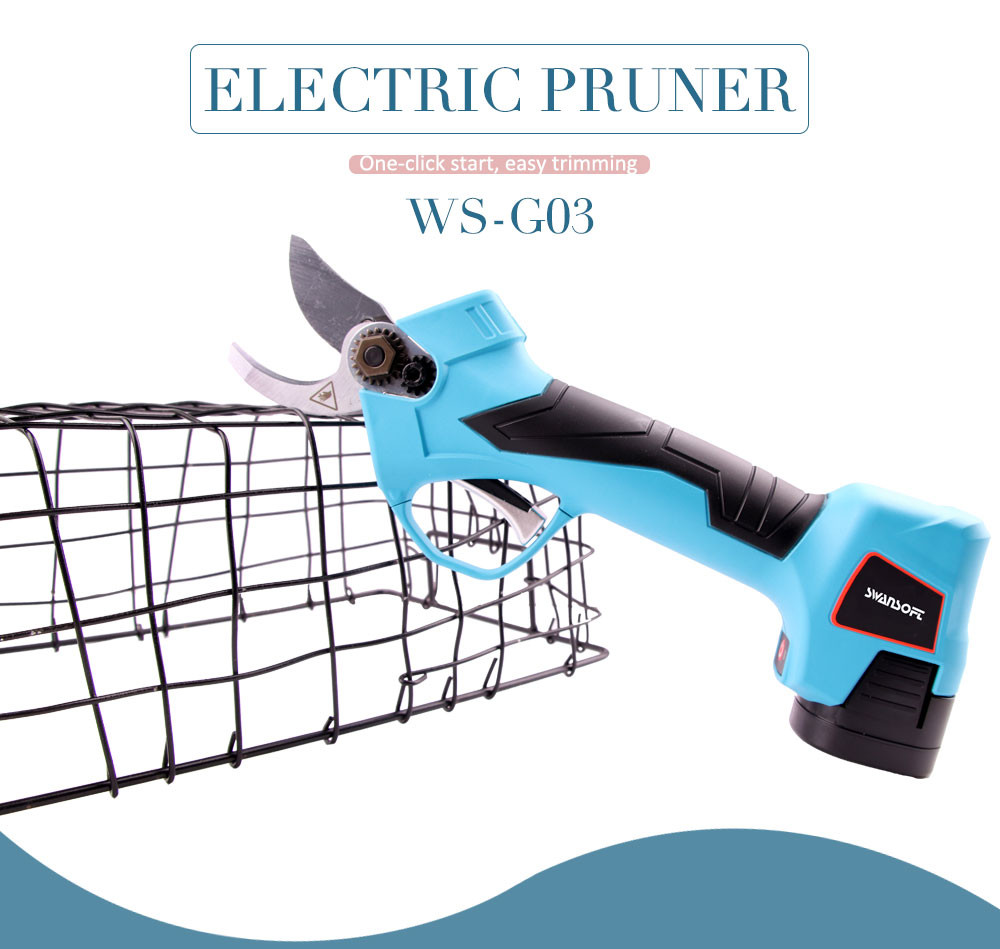 16.8V 2.5CM Battery Orchard Pruer Electric Pruning Scissors Shears with Finger Protection