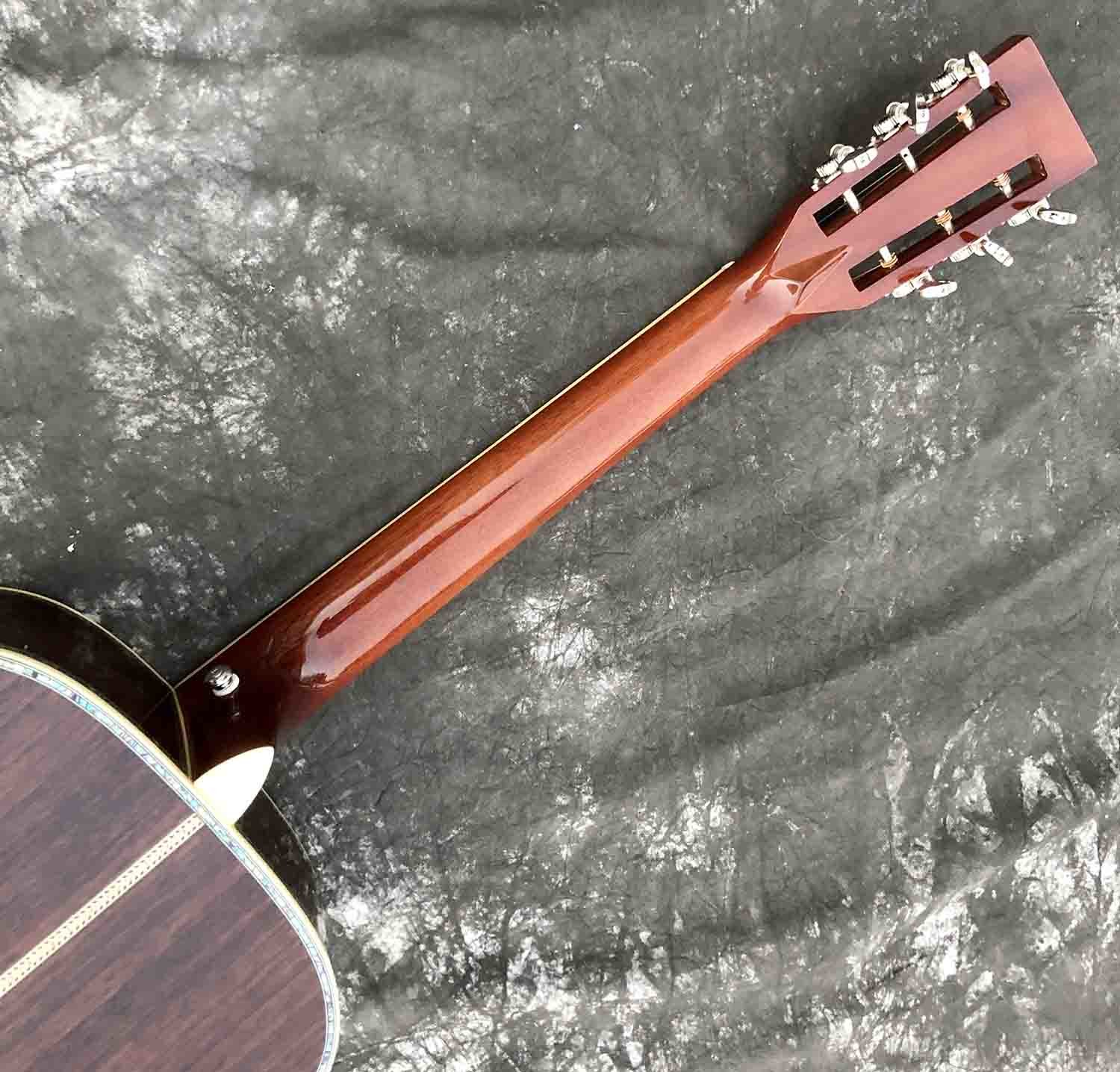 Custom Factory Made Grand Acoustic Classic Guitar 40 Inch OM Body Acoustic Guitar Solid Spruce Top Ebony Fingerboard Rea