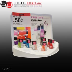 plastic vaccum form countertop display for cosmetic