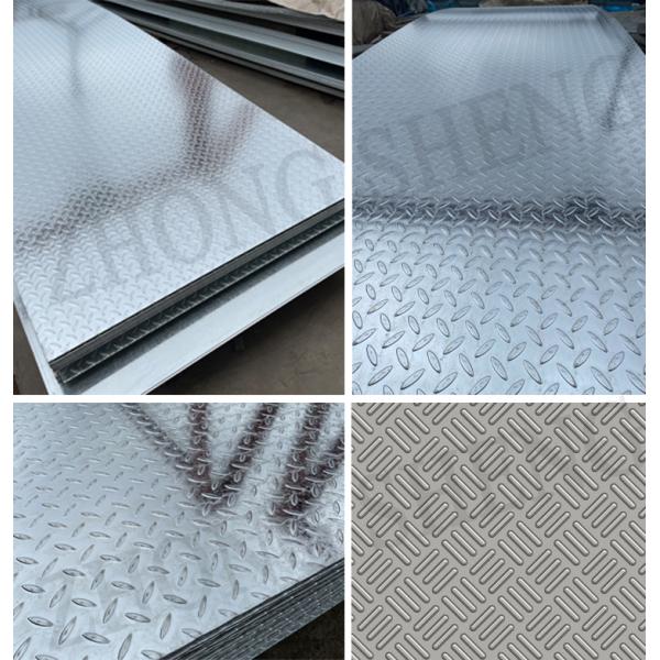 Q235B Hot Dipped Galvanized Checkered Iron Floor Steel with 7 Days Stock and PVOC Certification in 1251-1500mm Width