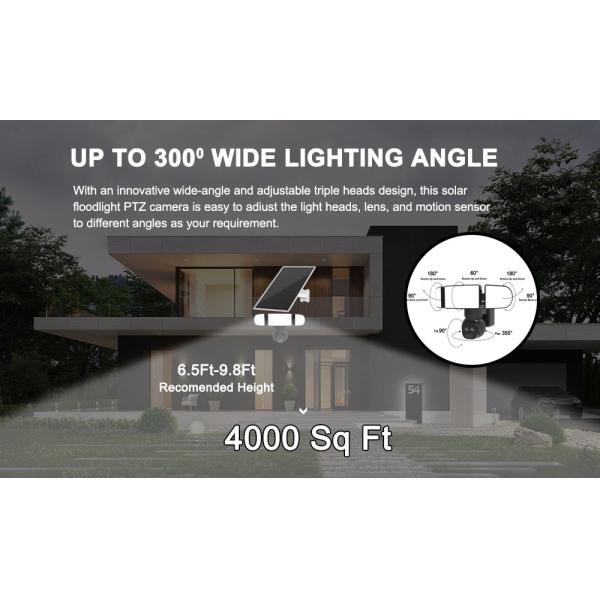 12X Hybrid Zoom Spotlight Camera 4G 4MP 2K 1500LM Solar Floodlight Camera