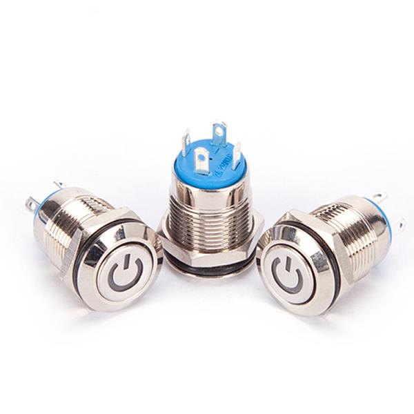 5A Illuminated Momentary Switch , 4 Pin 12v Momentary Switch Waterproof