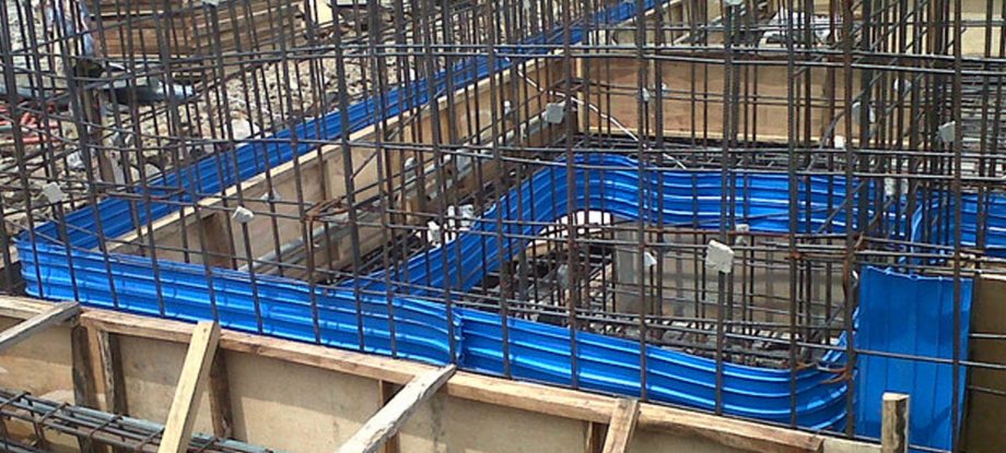 Construction Joint PVC Waterstop with 20-100 Shore A Hardness in Black/Red/White