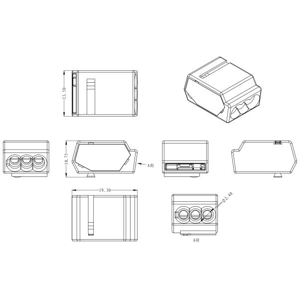 VDE Approved P01 Series Push In 2 3 Pole Screw Less Push Power Wire Connector