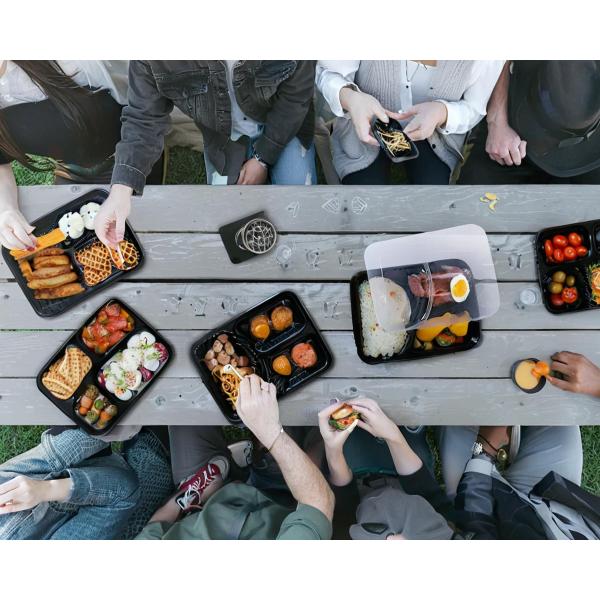 Customized ODM/OEM Plastic Box Takeaway Lunch Bento Box Plastic Microwave Disposable Plastic Food Storage Containers with Lids