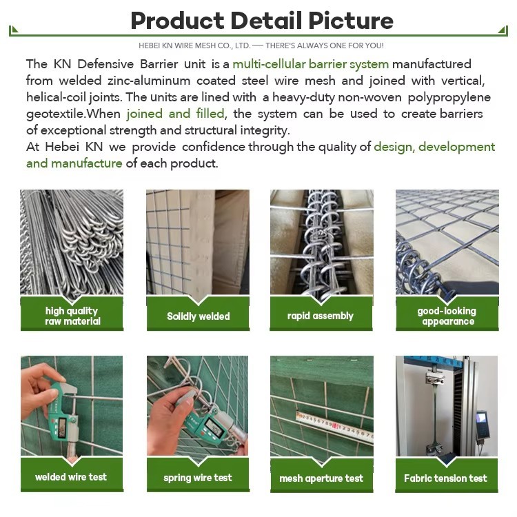 Army Defensive Hesco Barrier With Hot Dipped Galvanized Finish For Emergency Shelter House