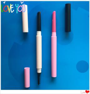 China OEM multi colour eyebrow pencil double head eye brow pencil with eyebrow sponge brush on sale