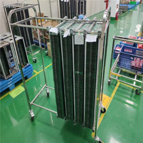 Four Wheels SS201 Pipe ESD PCB Cart Width 3mm For PC Board