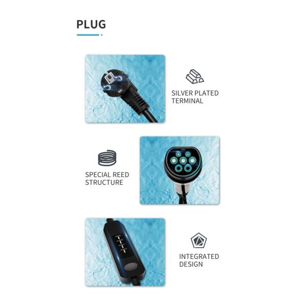 11kw 3 Phase Ev Charger Wallbox Home Car Type 2 Level 3 16A IEC 62196-2 European
