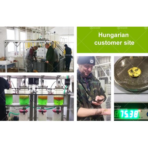 Working Capacity 200-1000kg/h Phone Board Gold Refining Equipment for PCB Gold Recycle