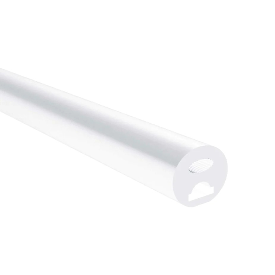 White Curved Flexible Waterproof Silicone Diffuser LED Neon Light Guide Tube Strip