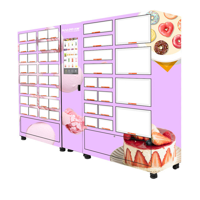 Quality Microwave Heating Refrigerated Food Vending Machine Sheet Metal Material 4000W wholesale