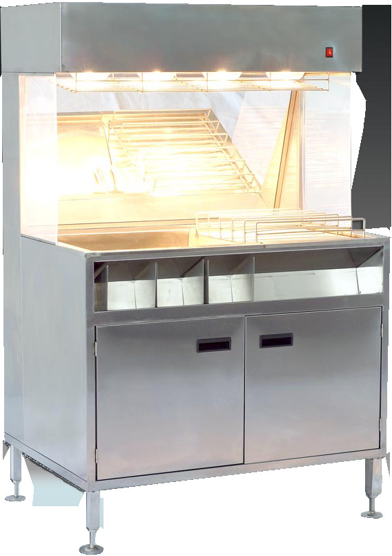 60cm 100cm Width French Fries Chips Display Warmer 304SUS Material