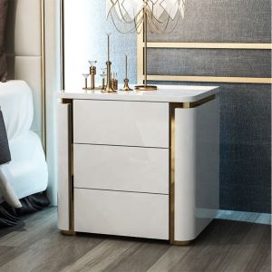 Quality Solid Wood Light Luxury Hotel Bedside Table wholesale