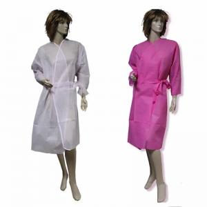 Quality 10pcs/Bag Knee Length Disposable Kimono Gowns PP SMS Nonwoven Fabric 50pcs/Case wholesale