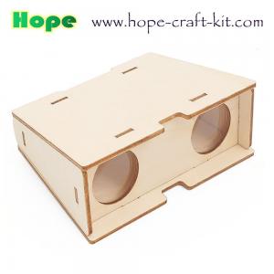 Quality Kids Scientific DIY BInoculars Toys Natural Wooden Color Telescopes Easy Assembly for STEM Optical Education OEM ODM wholesale