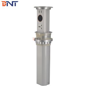 multiple motorized tabletop power cable plugs extension socket