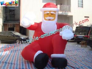 Quality Pvc Inflatable Christmas Decorations 3 Meter , Inflatable Santa Claus wholesale