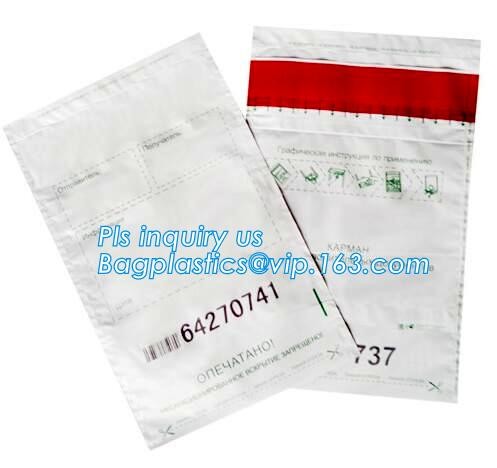 Security plastic bag with adhesive tape for cash, plastic money bag, Security Money Cash Bag For Airport/Bank and police