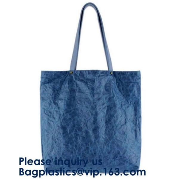 DuPont Paper Bags Shopping Bag,Custom LOGO Tyvek Washable Tearproof Paper Tote Shopping Bag, Bagease, Bagplastics, Pak