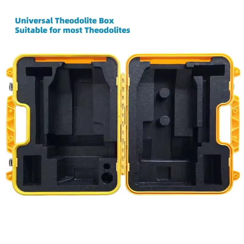 Hard RED and Yellow Total Station and Theodolite Plastic Cayyring Case Instrument Box Compatible with Most Brands