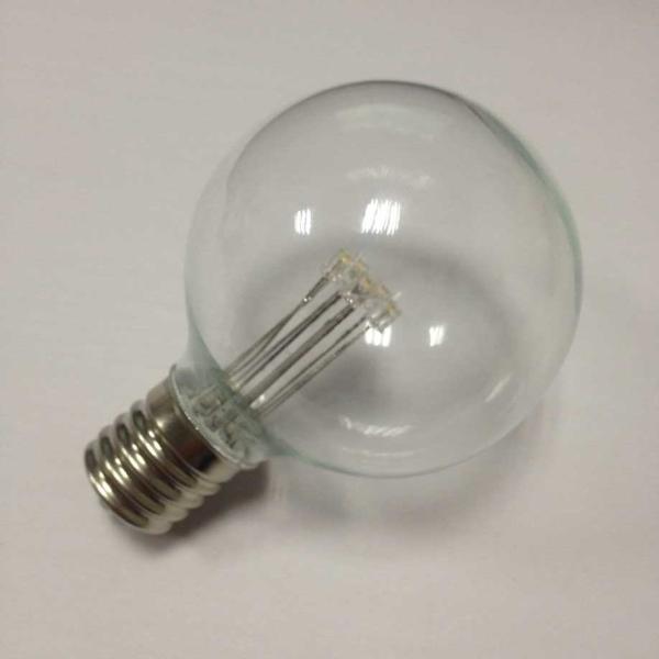 China supplier LED G50 globe bulbs E17 120Volt 0.5W transparent