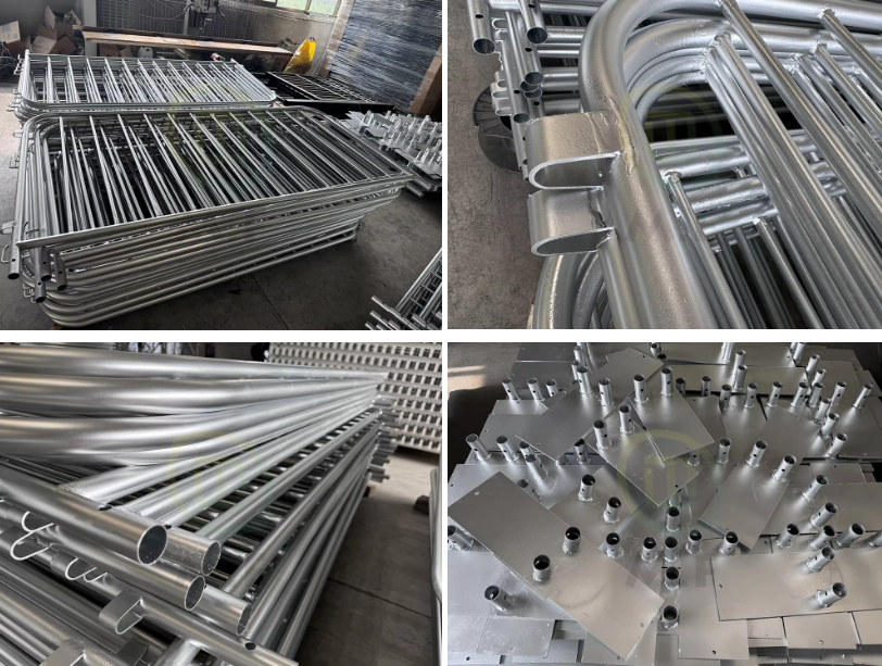 Hot Dip Galvanized Metal Crowd Control Fence Panels For Public Events 1.1*2m