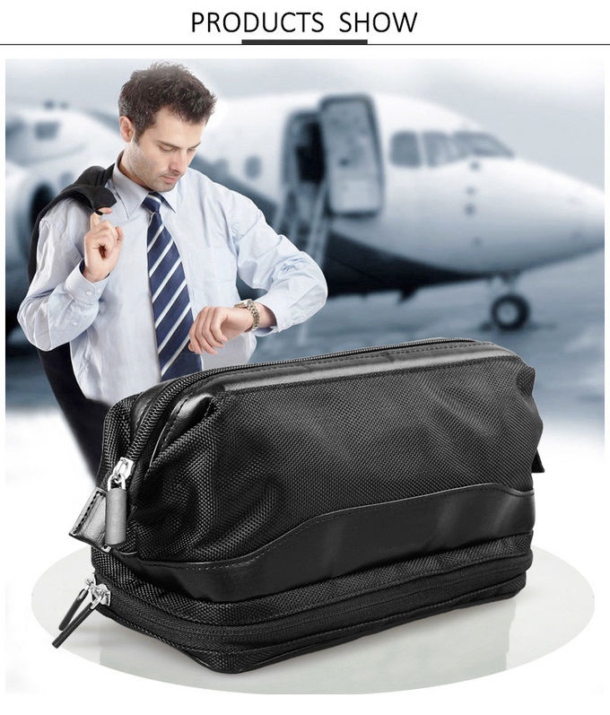 Double Zipper Multifunctional Travel Toiletry Bag