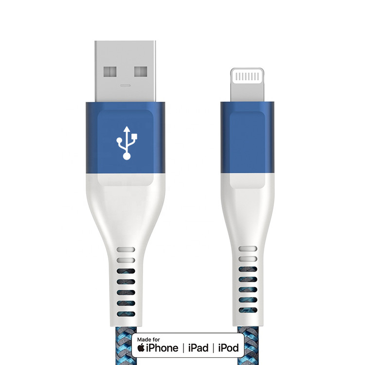 Original MFI Certified USB To Lightning Cable Colorful Nylon Braided C89 2.4A