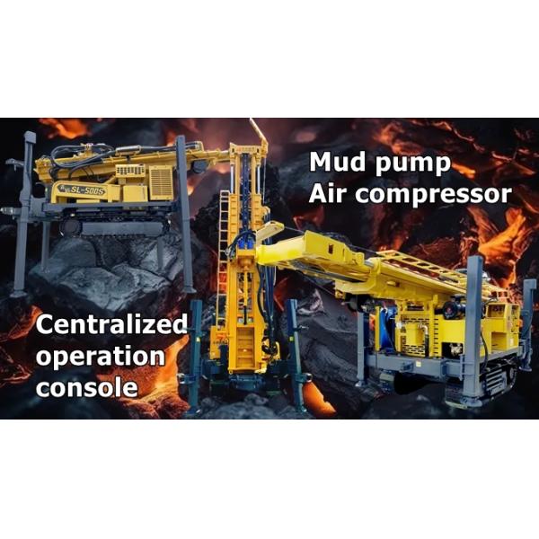 Full Hydraulic Deep Rock Water Drilling Rig 1200M With Hydraulic System For Lifting