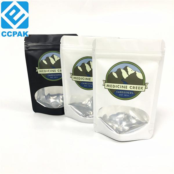 Reusable stand up pouch with food storage packaging zipper pouch flat type printed bags