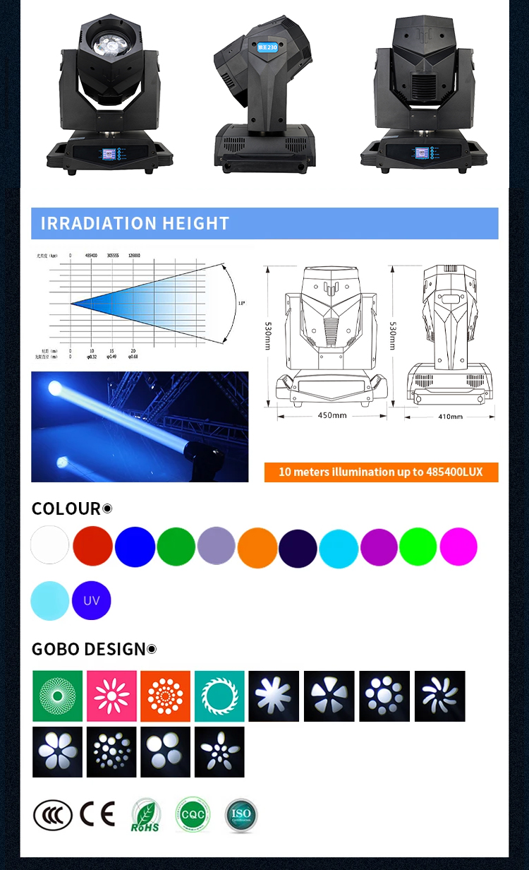 Voltage AC110V-240V 50/60Hz LED Beam Moving Head Light Sharpy Beam Gobo Stage DJ Light