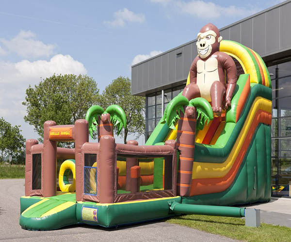 Playground Kids Inflatable Bouncer , OEM Inflatable Slide And Bounce House