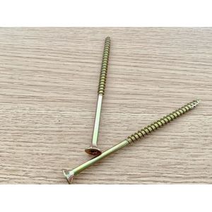Zinc Timber Plastic Wood Screws Double Countersunk Head Partial Thread