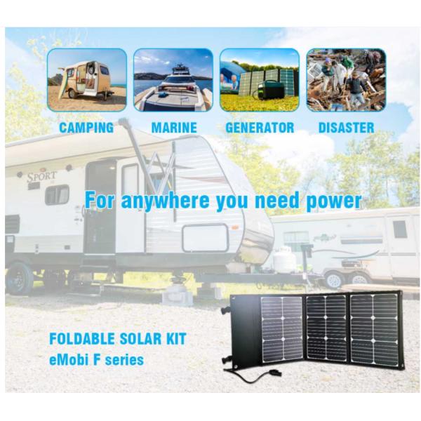 60w 100w Folding Solar Panel 3 Fold 5 Fold Charging CE ROHS ISO9001