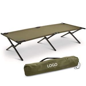 China Outdoor Sports Hiking Camping Cheap Metal Folding Bed Aluminum Camping Bed Metal Outdoor Bed on sale