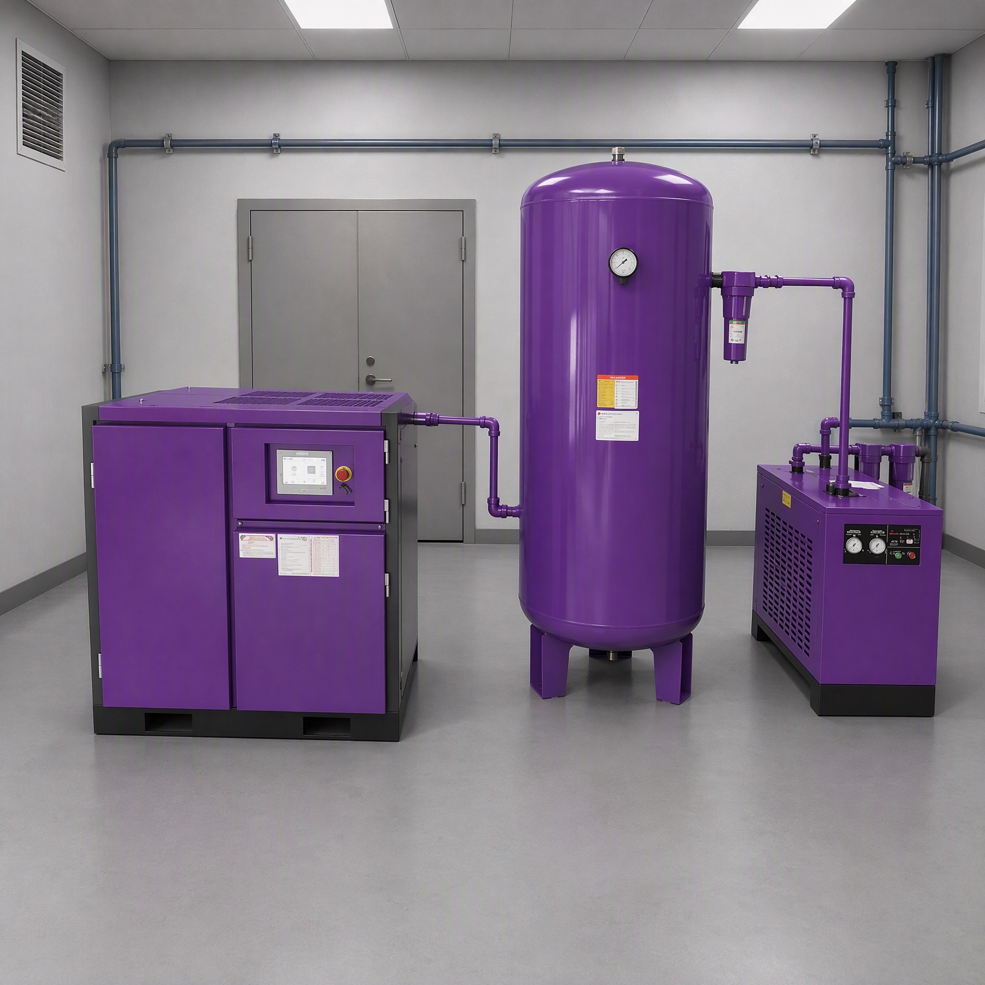 Air Cooled PM VSD Air Compressor Machine Industrial Compressor System Variable Frequency Driven Air Compressor