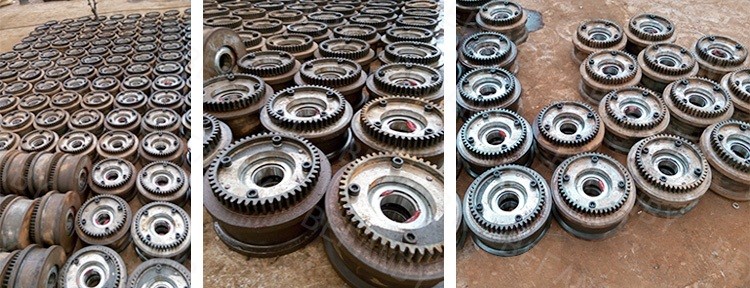 double girder crane wheel block with shaft