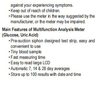 Cheap Convenient 2in1 Blood Glucose & Uric Acid Meter Tiny Specimen Health Care