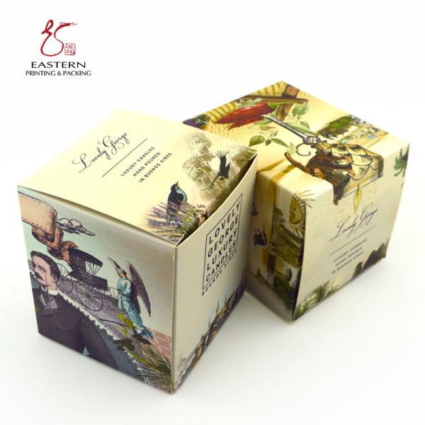 Cheap Eastern Luxury Candle Boxes , Candle Paper Box Pantone Printing for sale
