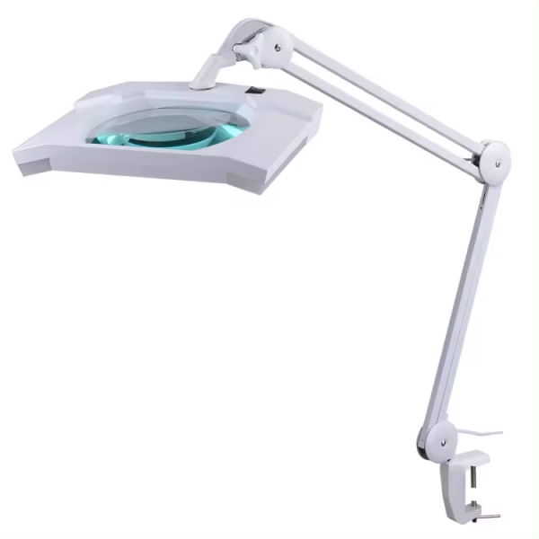 Round Magnifying Glass with Stand and Light for Reading, Suitable for Beauty Salons and Cosmetic Magnifying Glasses