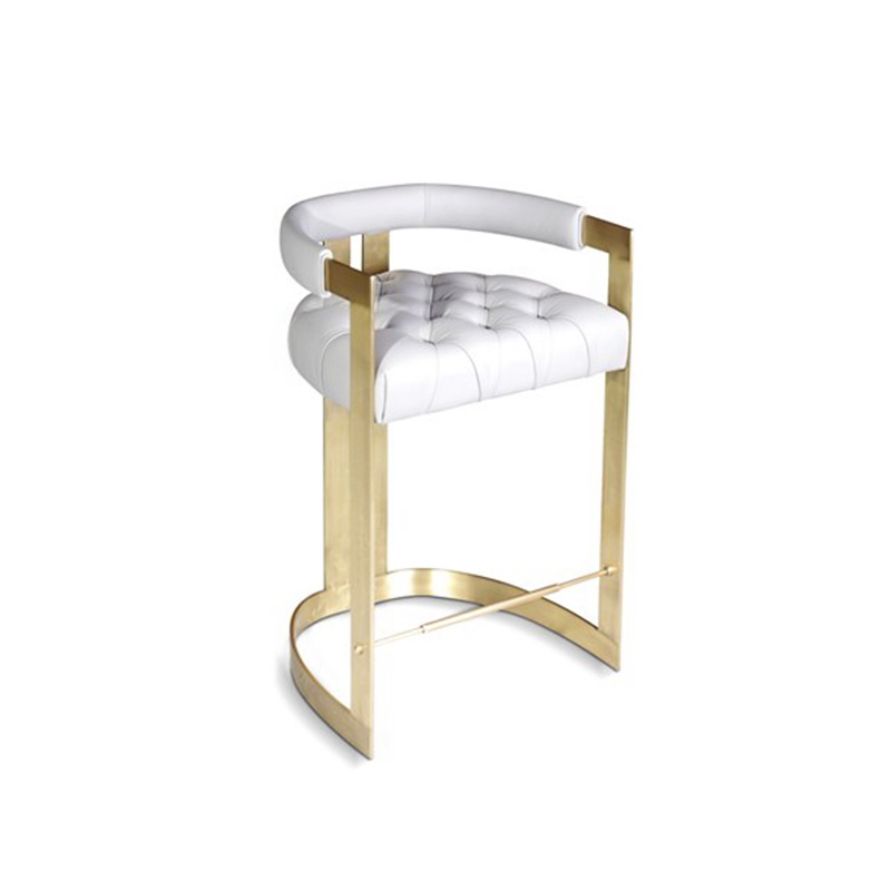 Nordic Style Simple Metal Bar Stool for High Chairs in Kitchen Counter Furniture